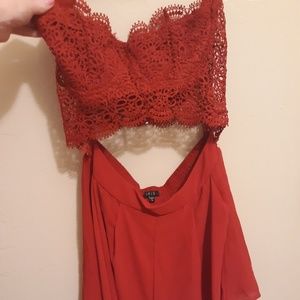Sexy Red Iris Romper